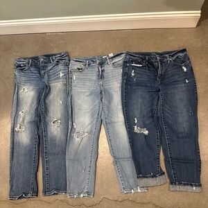 Distressed Denim Jeans bundle time and tru sz 8 and 10